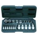 Coffret de douilles torx 1/4" et 1/2"