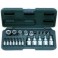 Coffret de douilles torx 1/4" et 1/2"