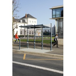 Station de bus Conviviale 3000 avec vitrage à gauche