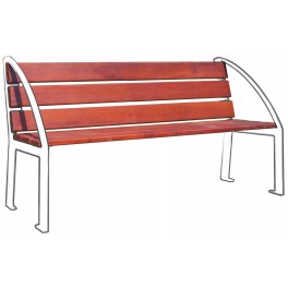 Banc bois ou acier et bois Silaos