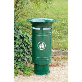 Corbeille de propreté Cévennes sur pied cylindrique - 60L