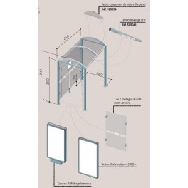 Eclairage LED pour station-bus et abri fumeur