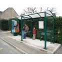 Station de bus Port-cros 5000 caisson d'info et bardage