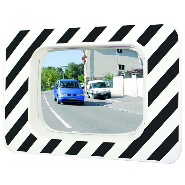 Miroir de sortie de voie. Cadre blanc, noir, vert ou rouge - Vialux