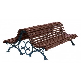 Banc bois Romantico double assise