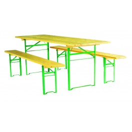 Ensemble table + 2 bancs - Pragues