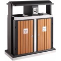 Poubelle d'extérieur tri sélectif 2x50L EKO