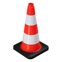 CONE DE SIGNALISATION 500MM - 2 BANDE