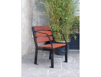 Fauteuil bois et acier urbain